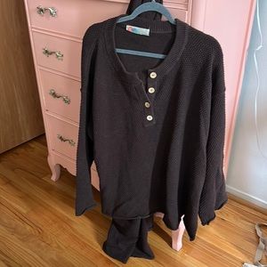 Free people hailee sweater set - mocha